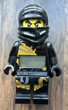 Lego Ninjago Minifigure Cole Digital Alarm Clock LIGHT WORKS RARE 