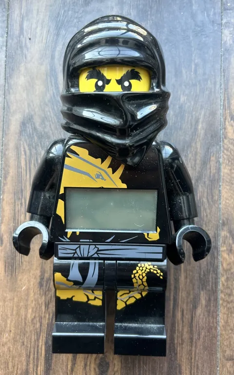 Lego Ninjago Minifigure Cole Digital Alarm Clock LIGHT WORKS RARE 