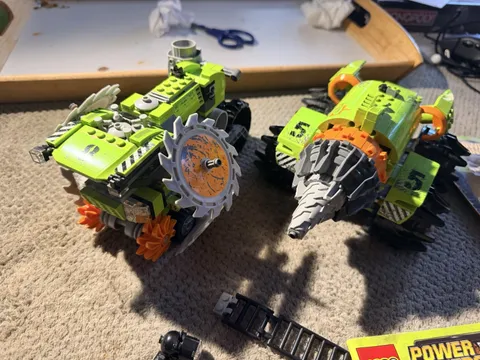 LEGO Power Miners 8960 & 8963 Thunder Driller & Rock Wrecker Incomplete