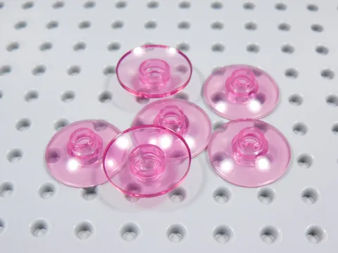 LEGO Lot of 6 Trans Pink 2x2 Round Radar Dish Saucers BT