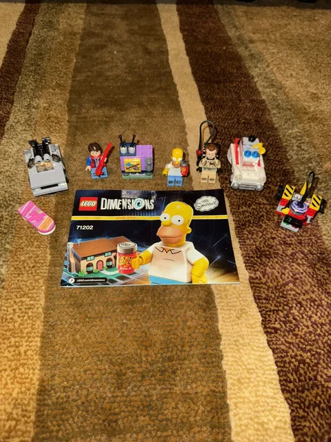 LEGO Dimensions: Homer, Marty McFly and Venkman Minifigures. No Toy Tags