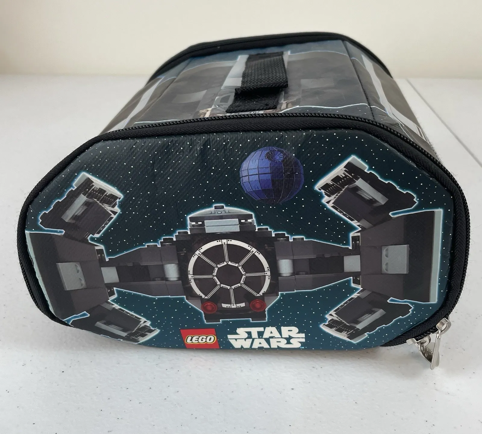 Lego Starwars Tie Fighter Zip Bin Storage Case Fold Out Play Mat 2011 Lucasfilm