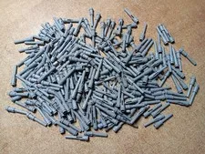 LEGO BULK LOT OF 270 LIGHT BLUISH GRAY TECHNIC PIN FLICK 2L BAR MISSILE #61184