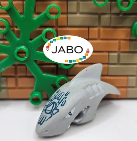( S12 / 7 / 13 ) LEGO 87756pb01 Head Modified Shark with Fin Atlantis