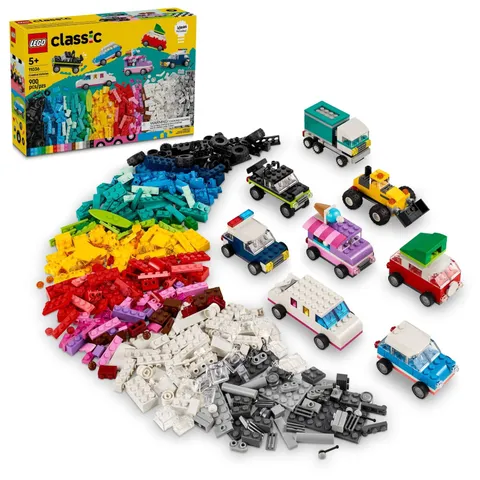 LEGO Classic Creative Vehicles, Colorful Construction Brick Multicolor