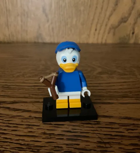 Complete Disney Lego Minifigure Dewey Duck Series 2 Stand Accessories