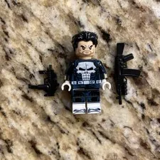 Lego Punisher Marvel Custom MiniFigure Comics Pad Printed