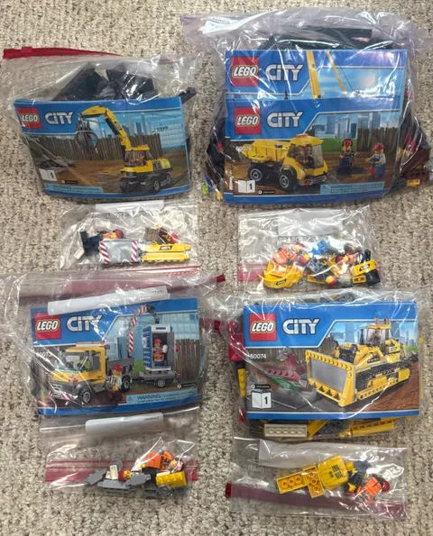 LEGO City Construction Lot 60073 60074 60075 60076 - 100% complete & manuals