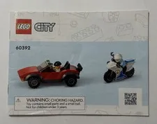 LEGO City Police Bike Car Chase 60392 Instruction Manual ONLY