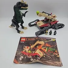 Lego 7476 Dino Attack: Iron Predator vs T-Rex, Incomplete Set w/Instructions