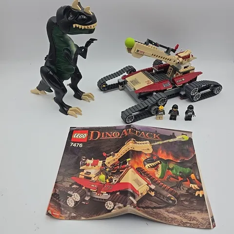 Lego 7476 Dino Attack: Iron Predator vs T-Rex, Incomplete Set w/Instructions