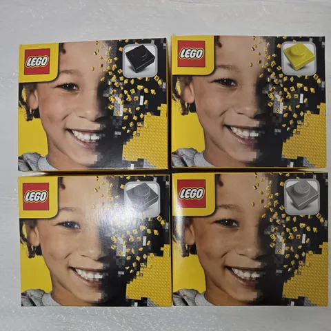 LEGO 40179 Mosaic Maker 1x1 Plate Lot 4 Colors Black Gray Yellow No Baseplate C
