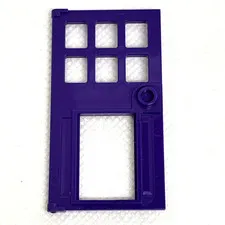 LEGO Parts - Dark Purple Door 1 x 4 x 6 W/Panes and Pet Hole - No 79730 - QTY 1