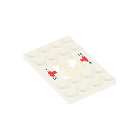 1x LEGO Technic Switching Plate White Sticker 1 2 3 4 Gear 6543pb01