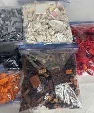 6 Pounds Lego Parts Pieces Bricks Sorted Black Red Brown Gray Orange White