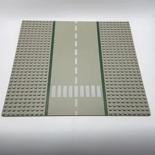 LEGO Vintage Gray 10x10 32x32 Baseplate Airport Runway Roadway
