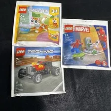 Legos-set Of 3- NWT-cat Spider-Man Car Age 6-7