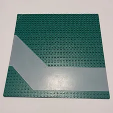 LEGO Green/Gray Baseplate 32x32 Studs Road Corner Stackable 1 Piece