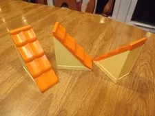 Lego Duplo Item Shingled Roof 2x4 1"x4" orange/yellow Lot of 3