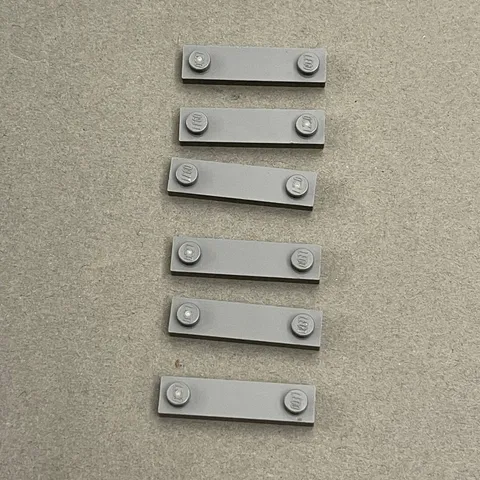 Lego 92593 Plates Dark Gray Replacement Parts Pieces Lot of 6