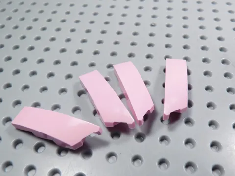 LEGO Lot of 4 Pink 4x1 Curved Wedge Slopes AY