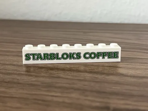 LEGO Starbloks Coffee Sign Coffee Shop LEGO City Moc Pad Printed