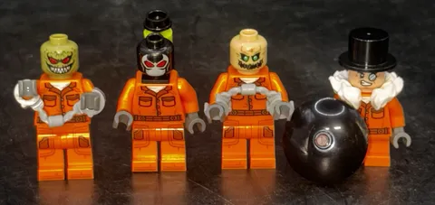 Lot Of 4 LEGO Minifigures 76300 Bane Scarecrow Croc Penguin Arkham Asylum