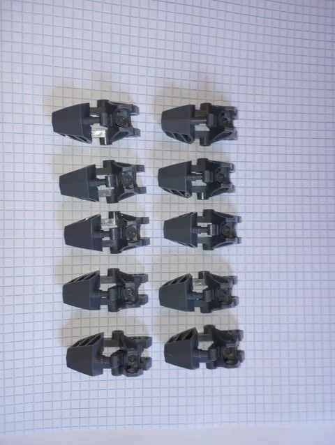 10 Lego 62386 Bionicle Dark Bluish Gray Flat Top Socket Foot Feet Ball Joint 10