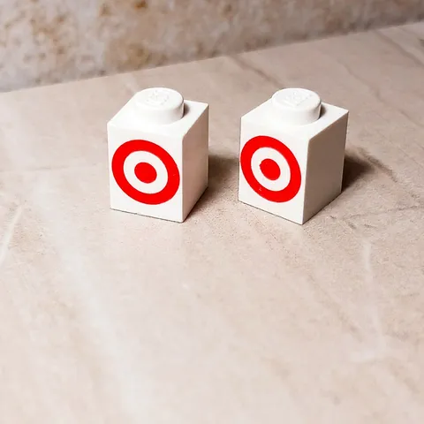 New LEGO Target Lot of 2 1x1 Printed Circle Archery Shooting Range Build It