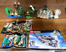 LEGO Star Wars Set Lot 7130 Snowspeeder 7128 Speeder Bikes 7121 Naboo Swamp
