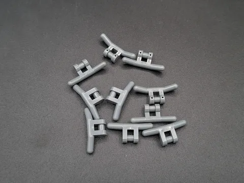 LEGO - 10x - Minifig Utensil Handlebar - Handlebar - Dark Grey - Grey - 30031
