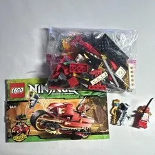 LEGO NINJAGO 9441 Kai's Blade Cycle 98% complete w Manual and mini figures