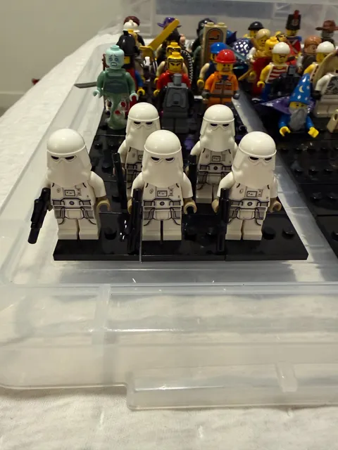 Star Wars Lego Snowtrooper Minifigures Lot of 5 (sw1181) Excellent Condition