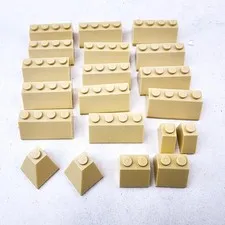 LEGO 21058 Great Pyramid Tan Slope Bricks Lot Replacement