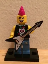 LEGO® Punk Rocker Series 4 CMF 8804 Minifigure Guitar Mohawk Retired Complete