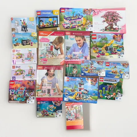 Lot Of Lego creator, American Girl mega construx etc Instructor Manual Minecraft