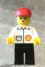 LEGO Classic Town Shell Female Gas Filling Station Store Worker 