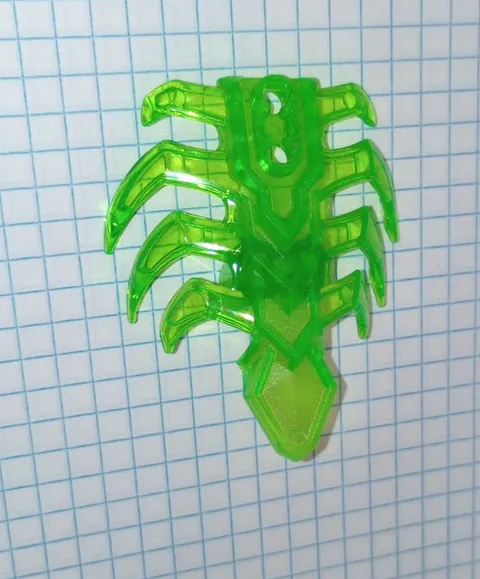 1 Lego 20473 Bionicle Spine Armor with 8 Ribs Trans-Bright Green Retired piece