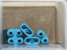 LEGO Parts - Medium Azure Plate, Round 1 x 2 with Open Studs - No 35480 - QTY 5