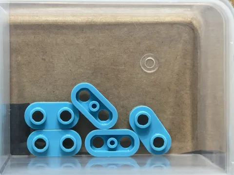 LEGO Parts - Medium Azure Plate, Round 1 x 2 with Open Studs - No 35480 - QTY 5