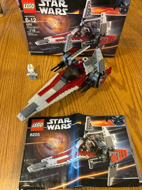 LEGO Star Wars 6205 V-Wing Fighter 118 pcs Complete Set w/ Box & Instructions