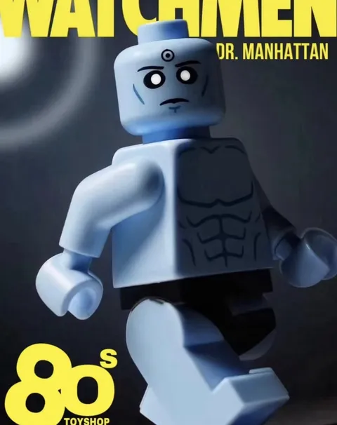 LEGO DC Comics Dr. Manhattan Watchmen custom minifigure by 80s & Pickle Customs