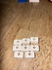 LEGO Technic Parts: 1x2 Block w/ Axle Hole, Part # 32064, White - 8pcs
