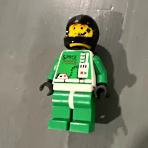 LEGO Space Police Green Astronaut Spaceman Minifigure with Black Helmet
