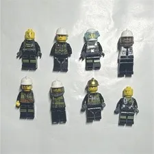 LEGO City Firefighter Minifigure Lot of 8 - Random Theme 