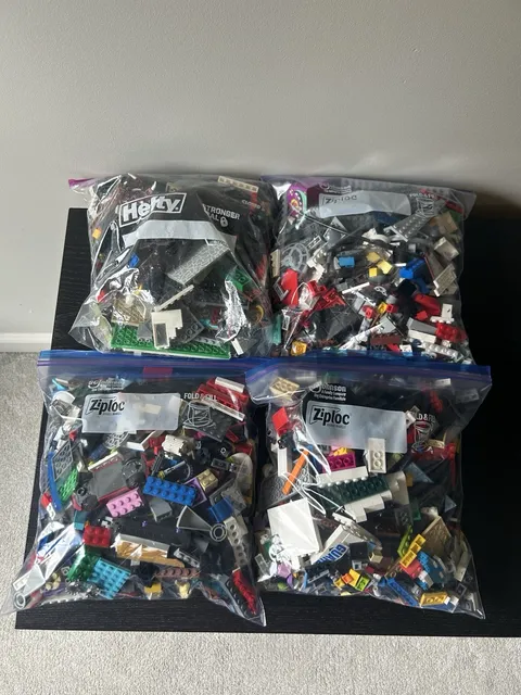 LEGO Bulk Lot Mixed Assorted Pieces/Parts Multicolor Plastic in Bags