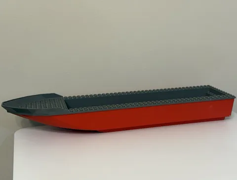 LEGO 16” Fire Boat Hull Piece Red & Gray 54100 + 54101 LEGO Boat Set #7906