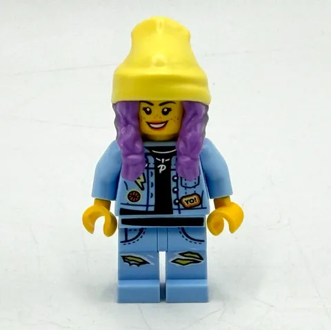 LEGO Hidden Side Parker L. Jackson Minifigure hs011 Jacket Beanie Purple Hair