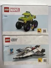 Lego Instruction Manuals MARVEL 76312 HULK CAR CITY 60430 SPACESHIP BRAND NEW