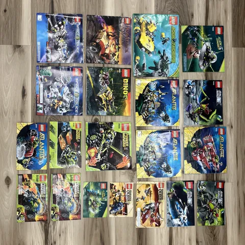 LEGO INSTRUCTIONS 20 BOOKS VINTAGE ATLANTIS DINO POWER MINERS SPACE POLICE AQUA 